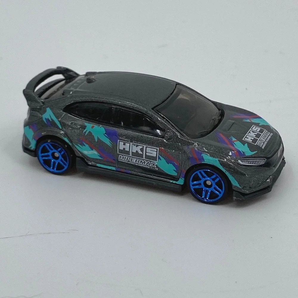 Hot Wheels 2018 Honda‎ Civic Type R HKS Hipermax Gray JDM Diecast FYB72
